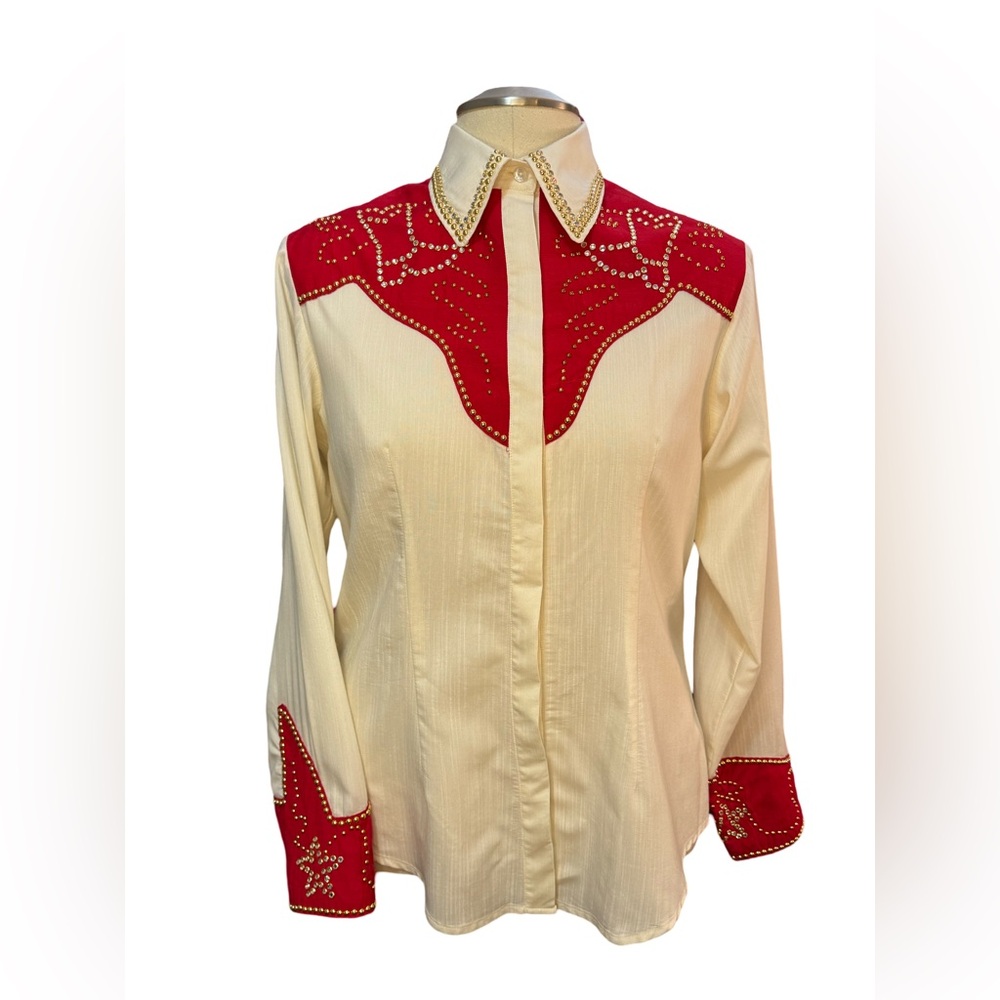 Kippy’s Coronado Swarovski Crystal Embroidered Western Style Riding Shirt